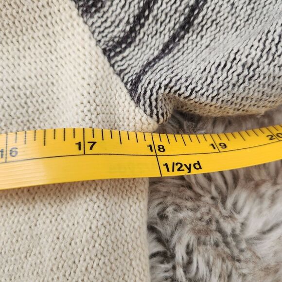 ana A New Approach Striped Knit Cardigan Cream and Black Size Small - Picture 8 of 10